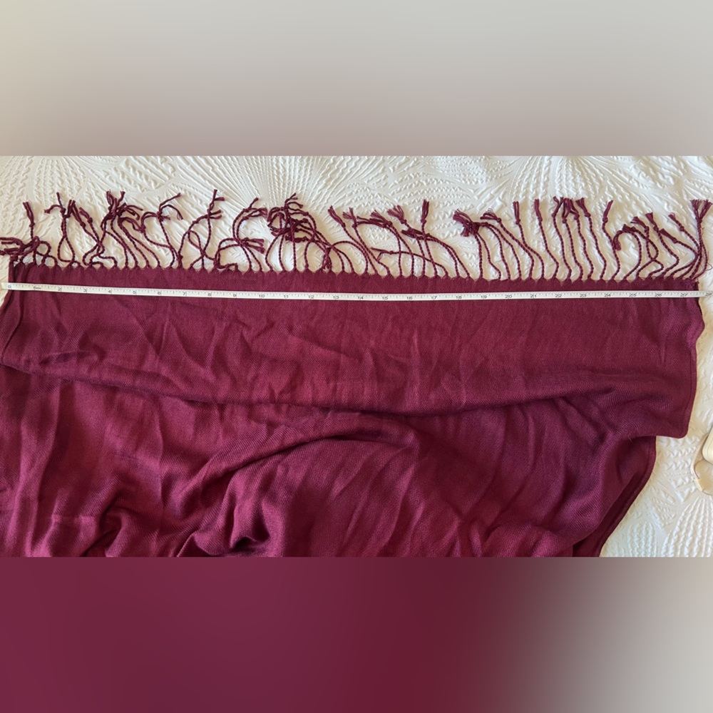 Deep Red Scarf/Wrap - Picture 5 of 5